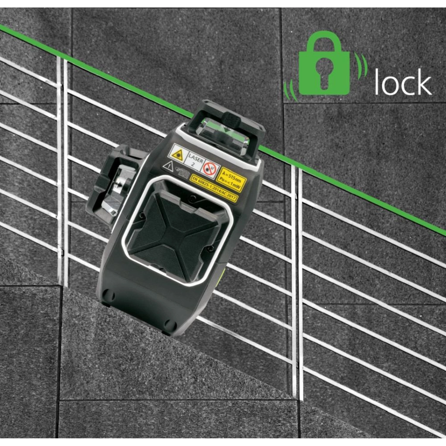Laserliner MasterPlane-Laser 3G Pro 360° Kruislijnlaser set in L-boxx - 3 lijnen - groen - 3x 55m - IP64 + VarioStand L Laserstatief-image