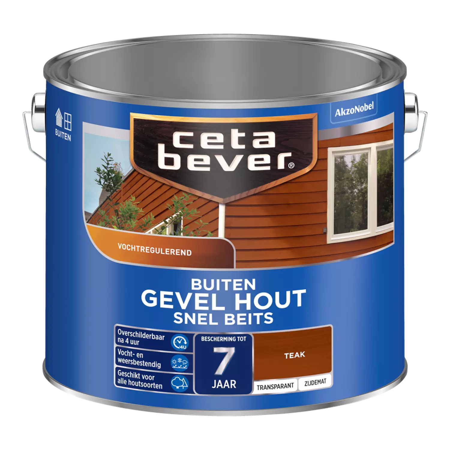 Cetabever Gevel Hout Snel Beits Transparant - Teak - 2,5L-image