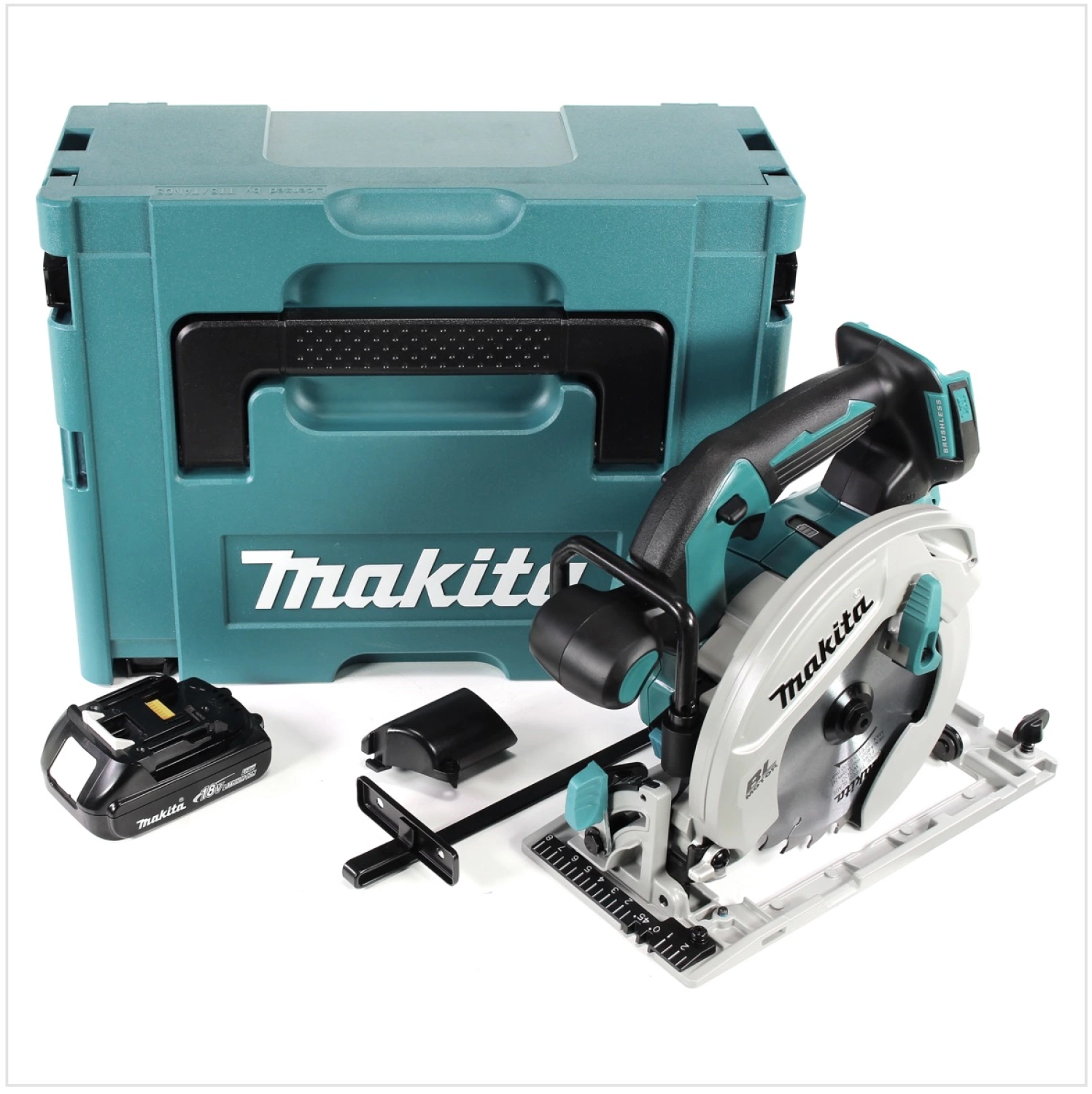 Makita DHS680Y1J 18V Li-Ion Accu scie circulaire ( 1 x 1.5Ah ) dans Mbox - 165mm - brushless-image