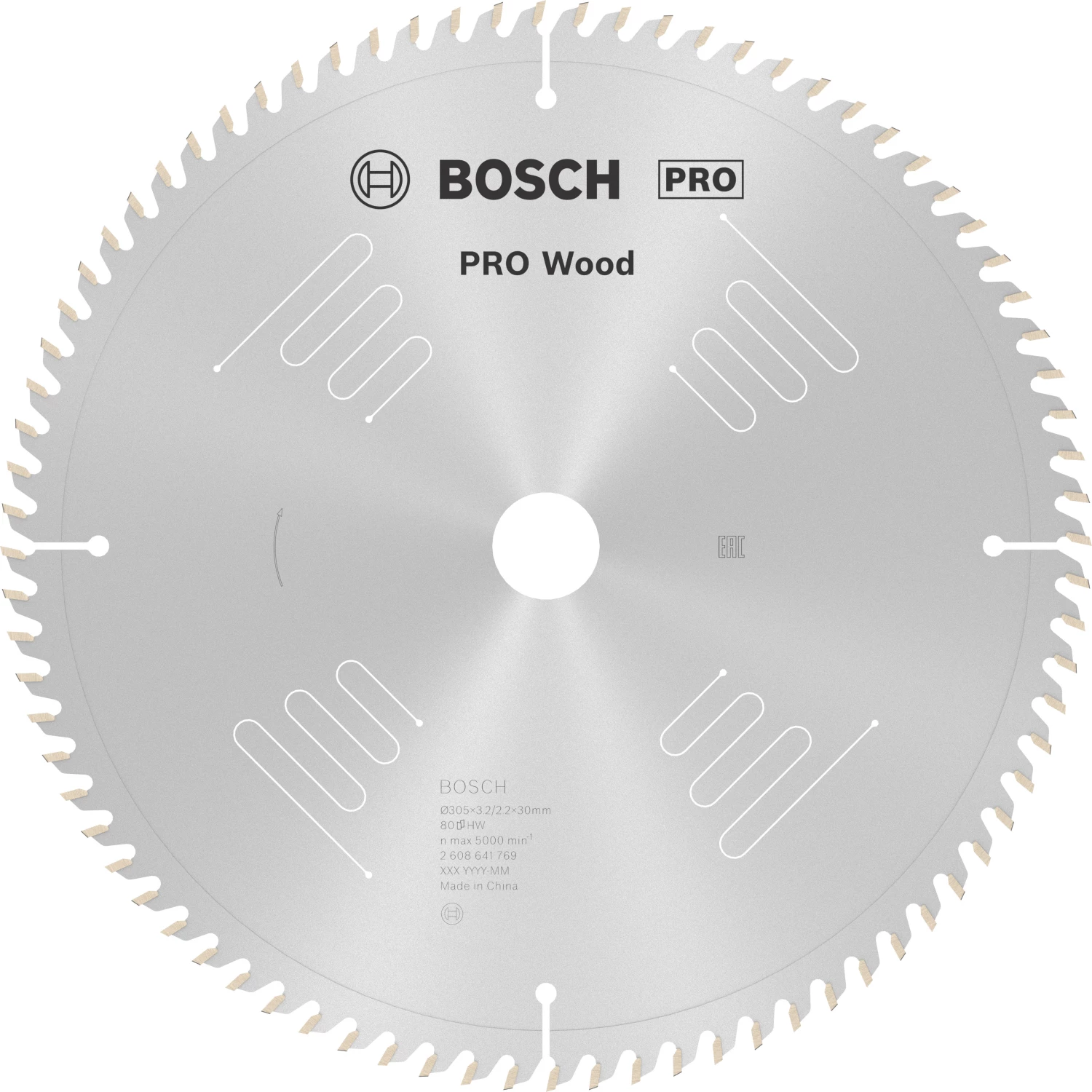 Bosch 2608641769 PRO afkortzaagblad voor Hout - 305 x 30 x 80T-image