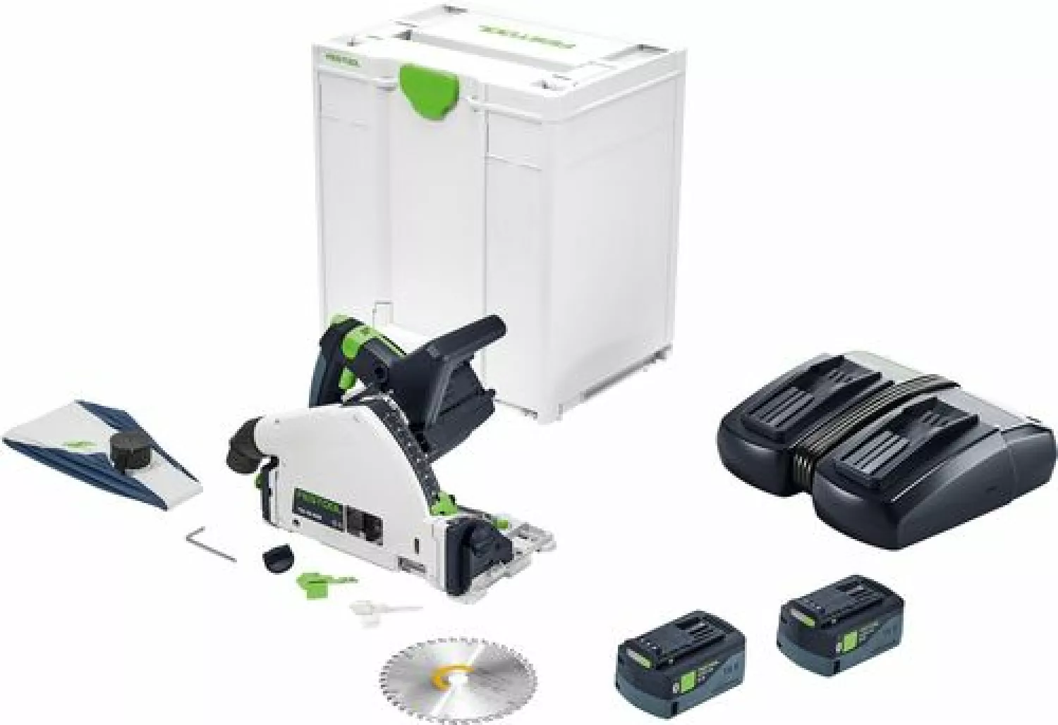 Festool TSC 55 5,0 KEBI-Plus/XL 18V Li-Ion accu invalzaag set (2x 5,0Ah) in systainer - 160mm-image