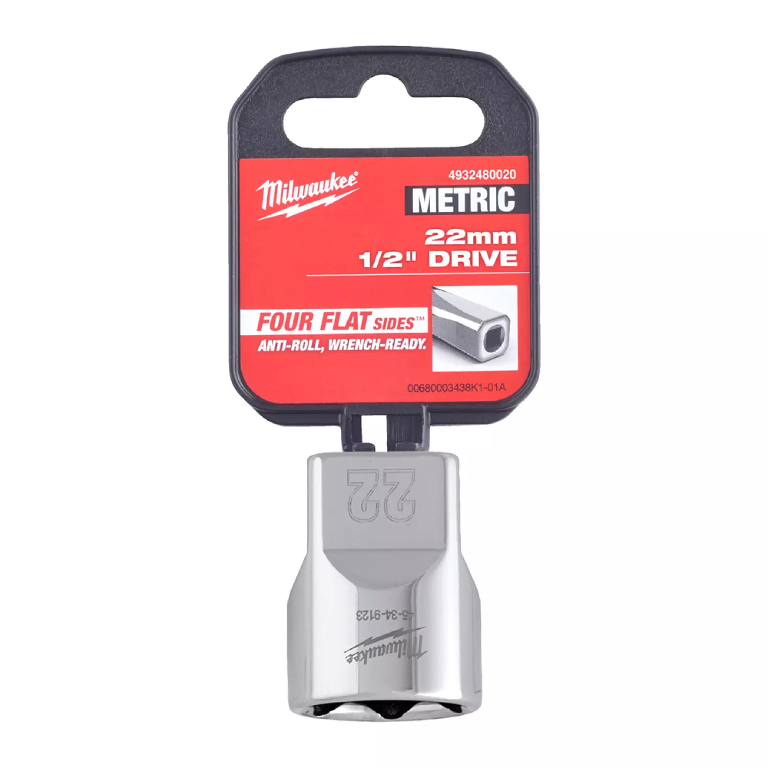 Milwaukee 4932480020 Embout - 1/2 » FOUR FLAT™ - 22mm-image
