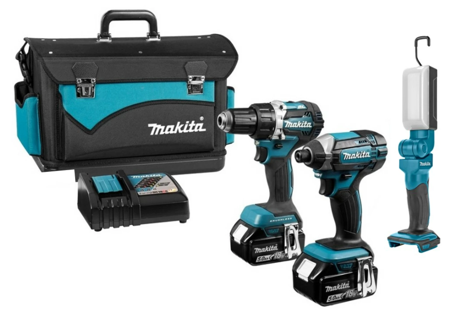 Makita DLX3077TX 18V Li-Ion accu Combiset in koffer (2x 5,0Ah accu)-image