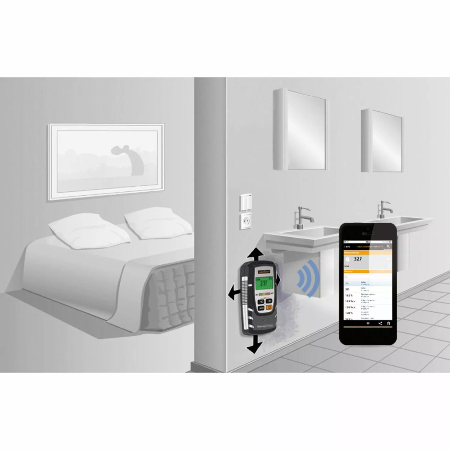 Laserliner MoistureMaster Compact Plus Humidimètre avec Bluetooth-image