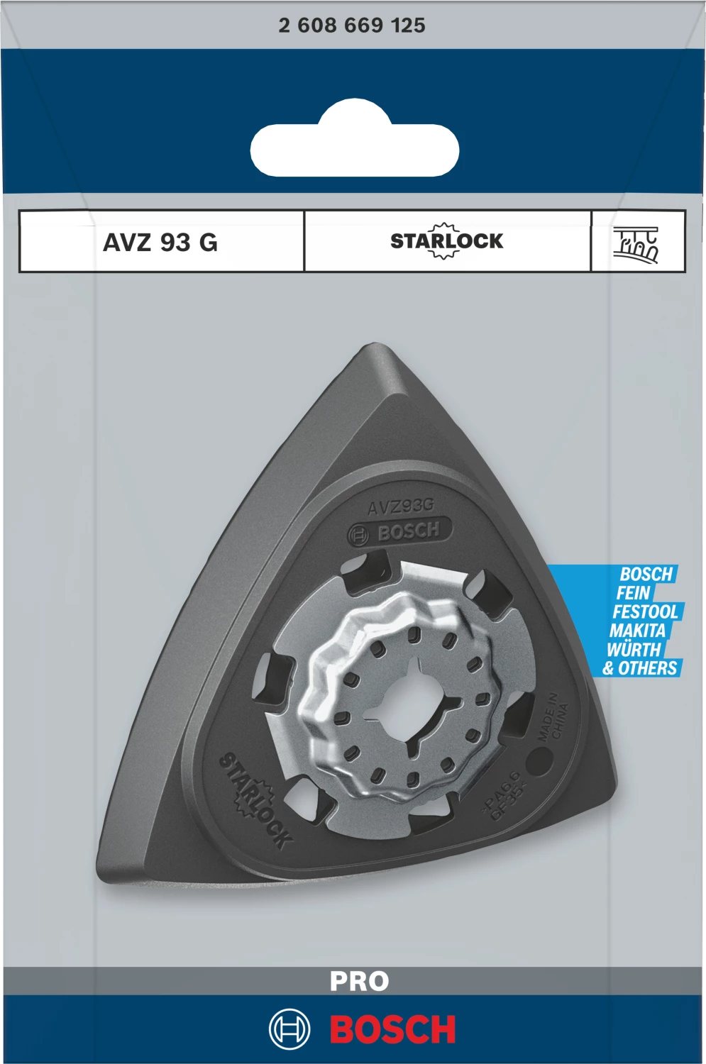 Bosch AVZ 93 G PRO patin de ponçage pour outils multifonctions pour les angles (1 pièce)-image