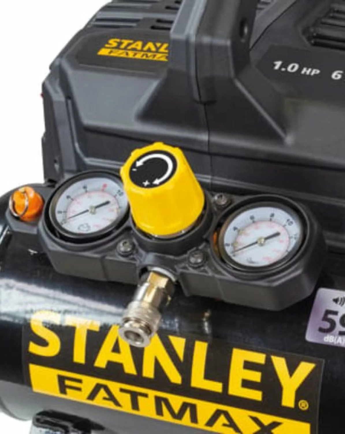 Stanley DST101/8/6 Compressor - 0,75kW - 8 Bar - 6L - 105L/min - Olievrij - Euro-image