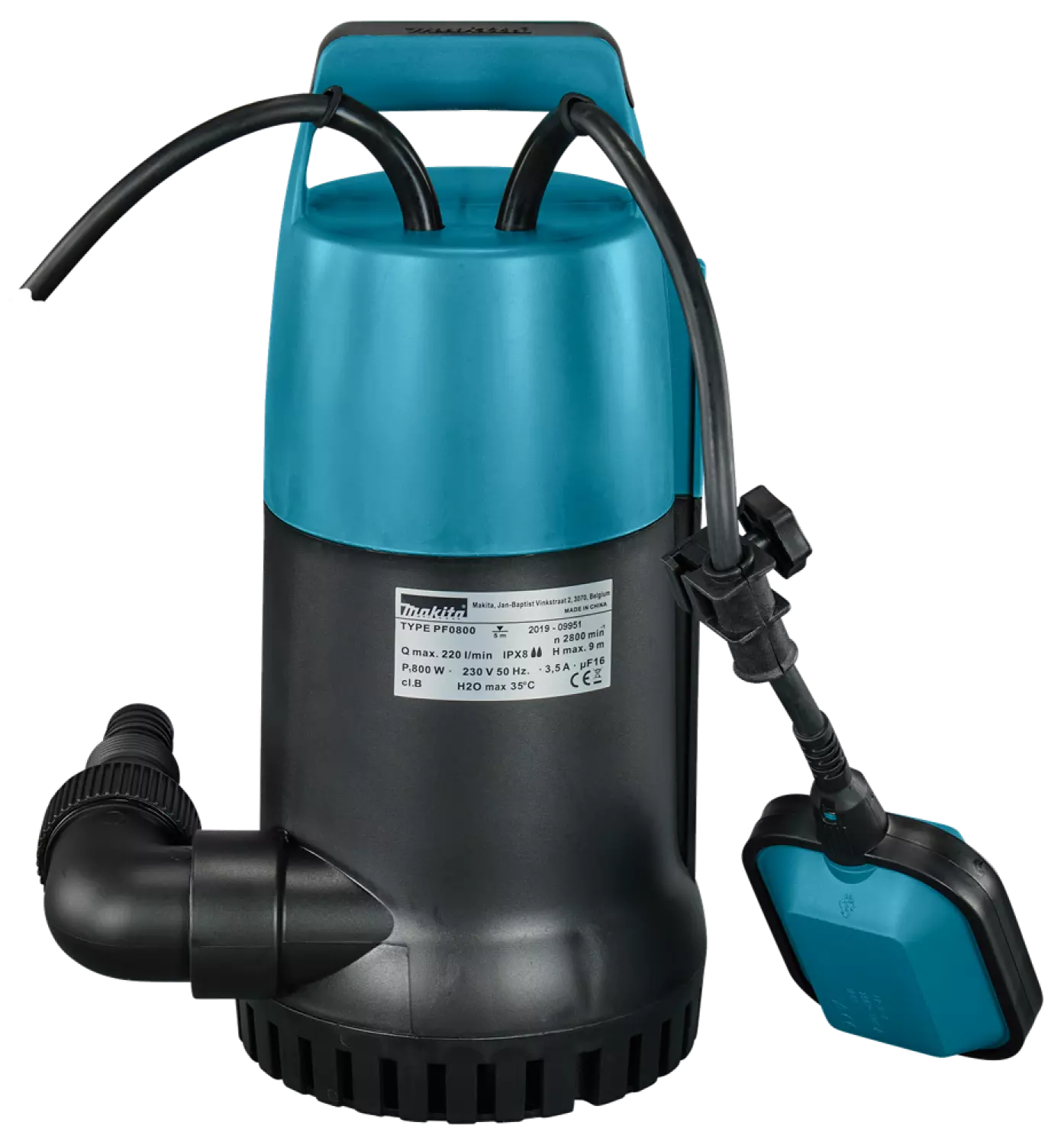 Makita PF0800 Pompe submersible pour eau propre - 800W - 9m - 13200 l/hour-image