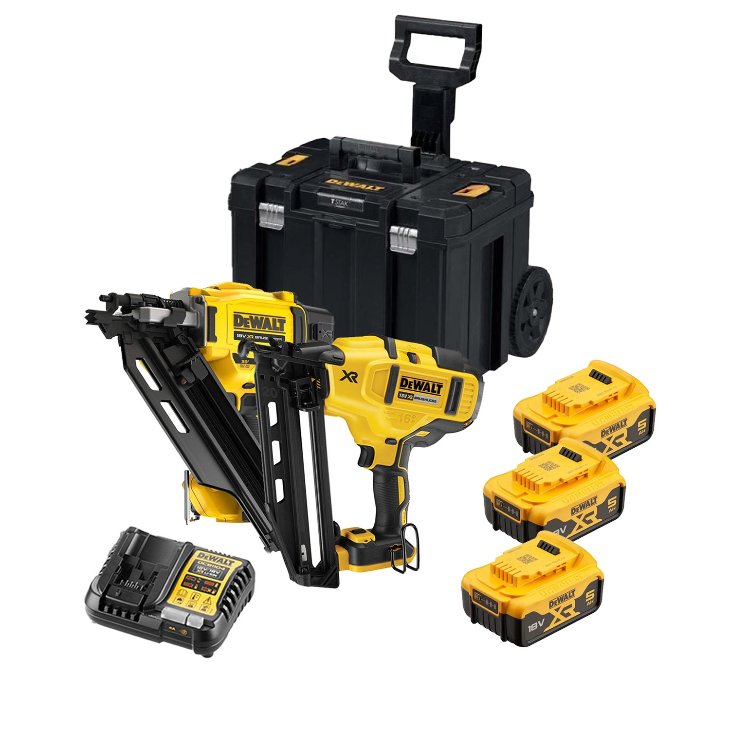 DeWALT DCK246P2T-QW 18V Li-ion accu 2-delige combiset (3x 5.0Ah accu) in TSTAK-image