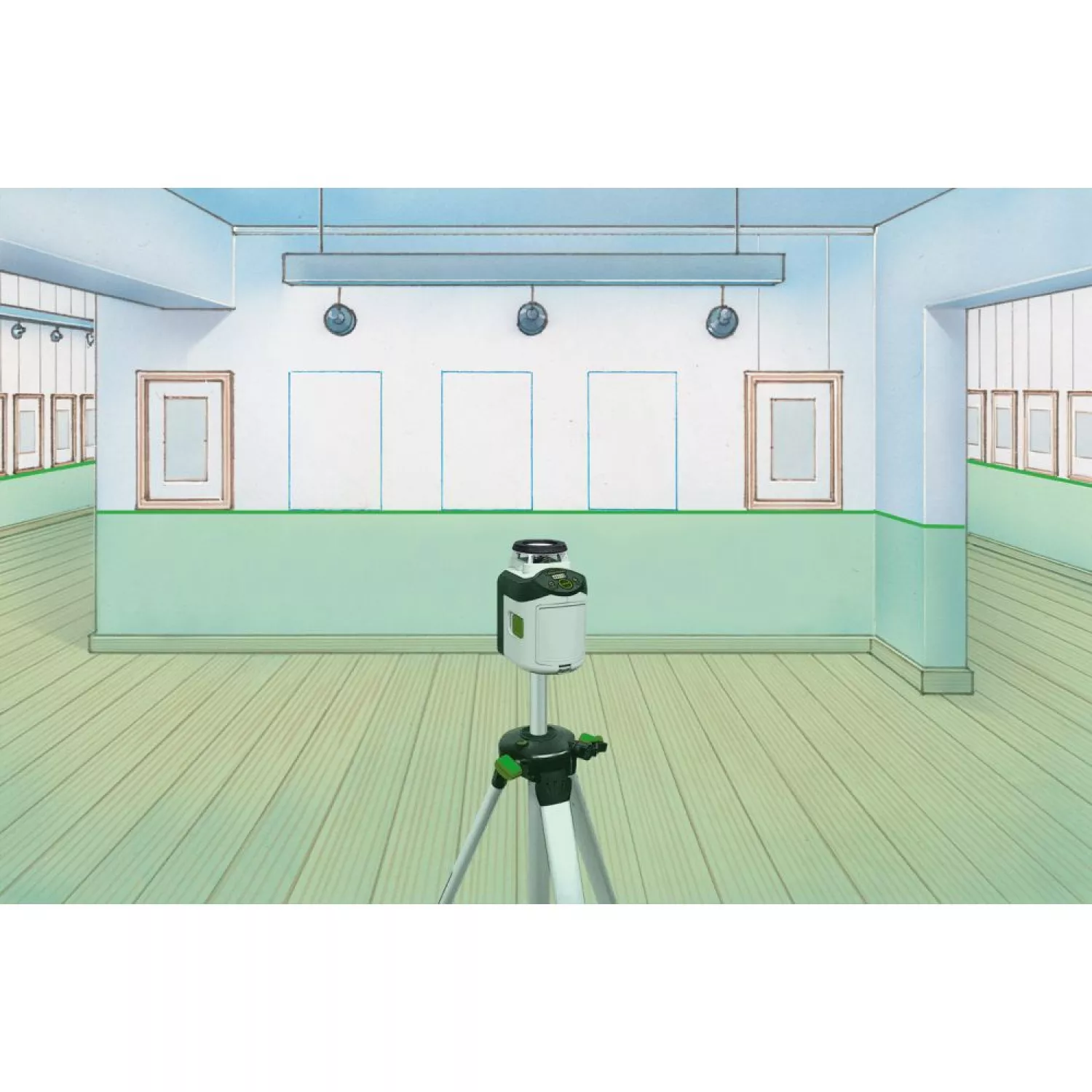 Laserliner SmartLine - Laser Set 360 avec trépied et récepteur en sac - vert - 30m - 2 lignes-image