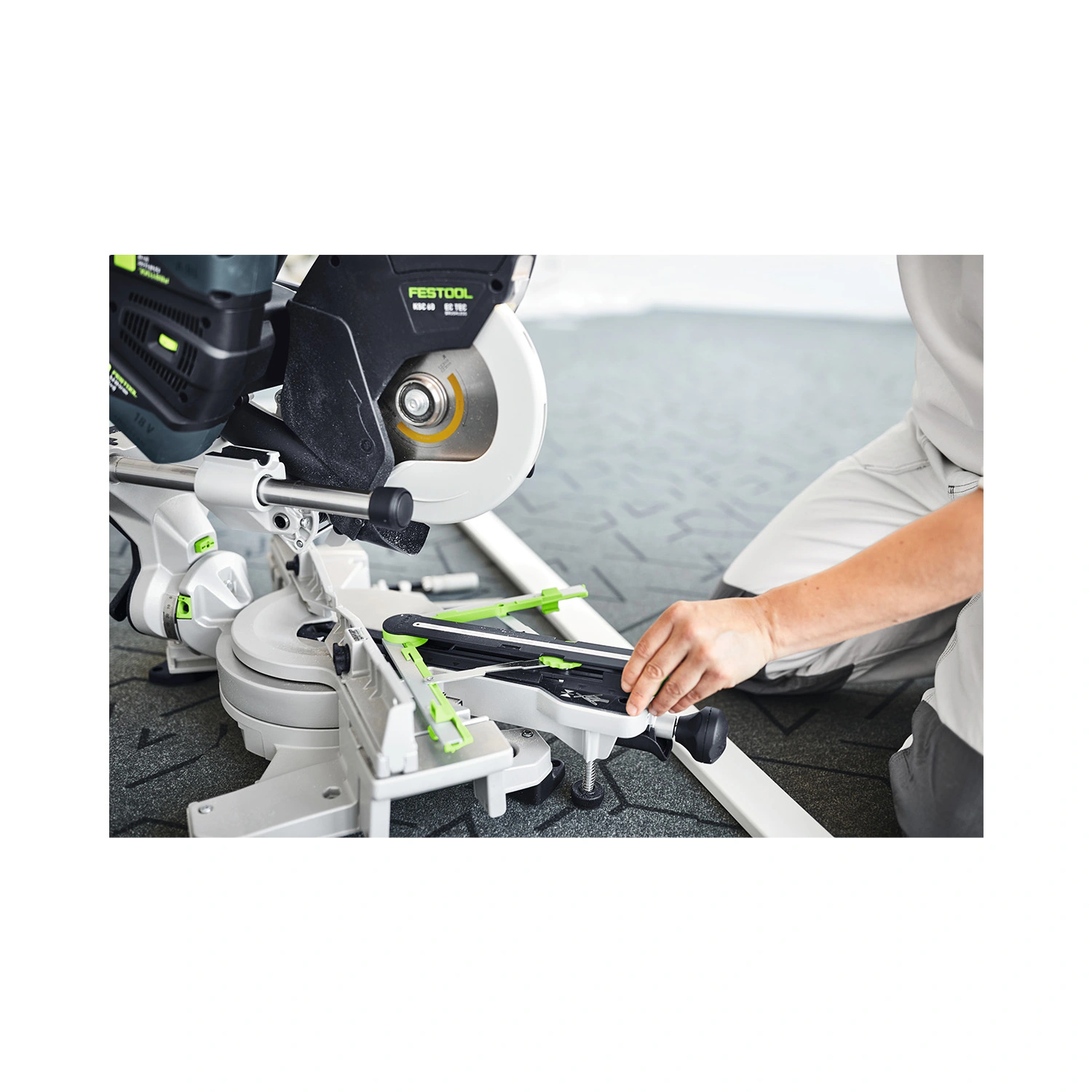 Festool 578755 KAPEX KSC 60 EB-Basic-Set-UG Li-ion accu afkortzaag set incl. onderstel - 216mm