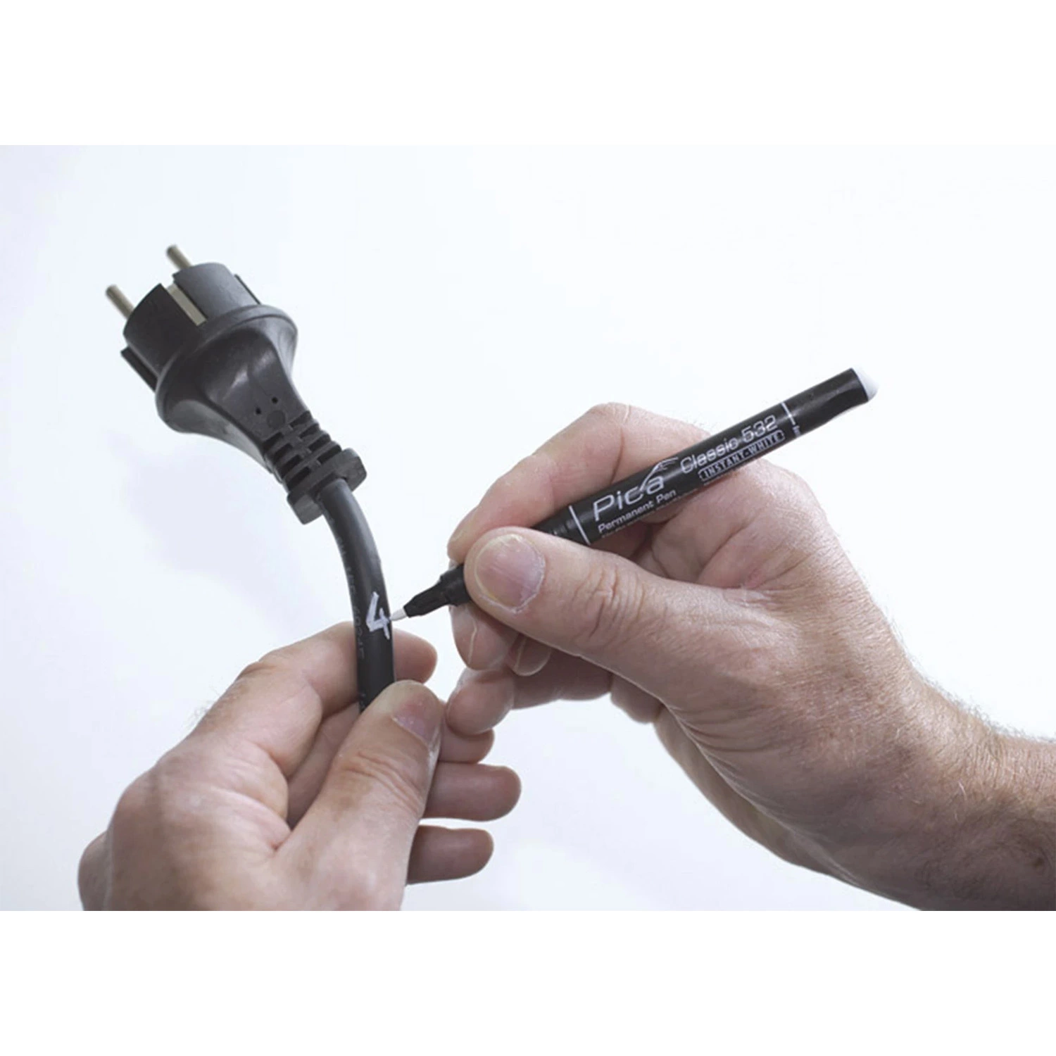 Pica 532/52 Stylo permanent classique - rond - blanc - 1-2mm (10pcs)-image