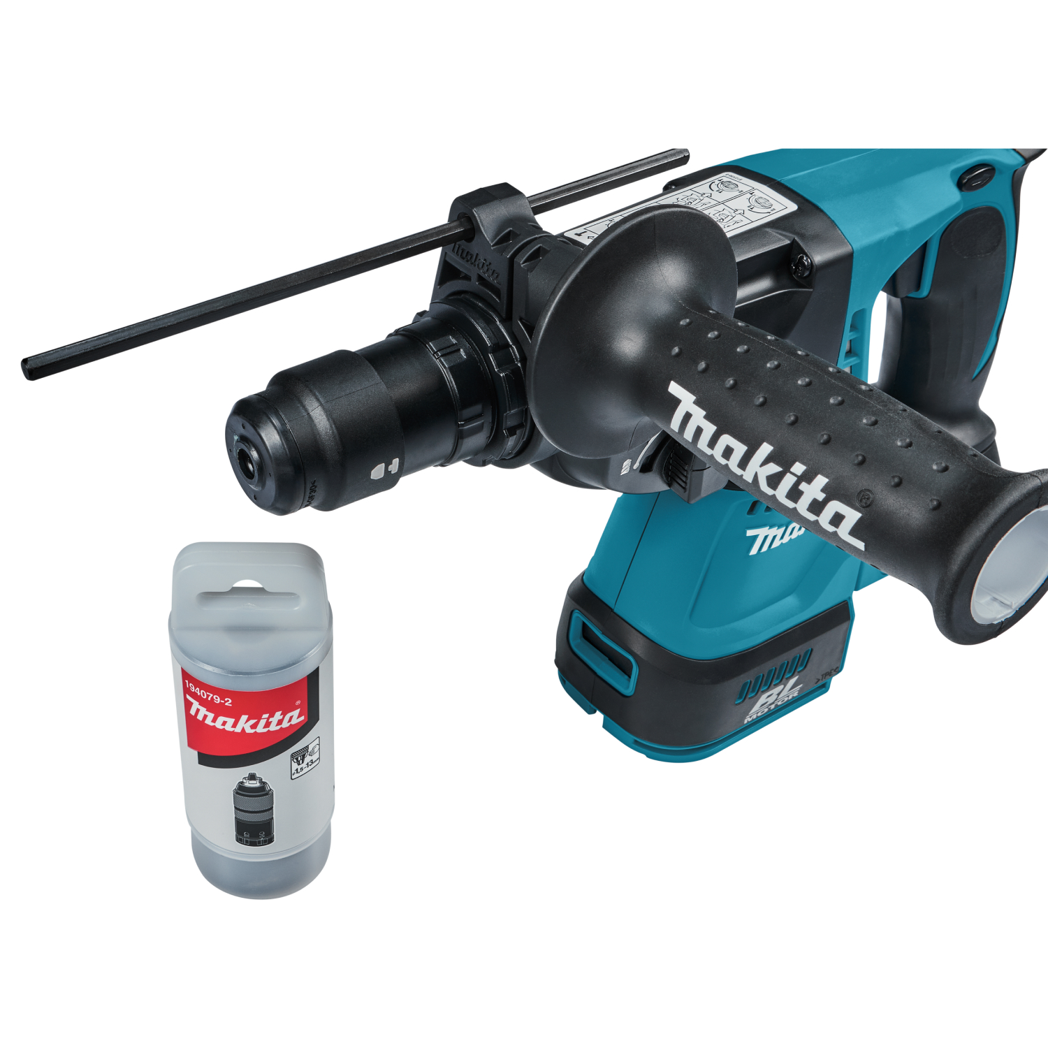 Makita DHR243T3JW Perforateur burineur sans-fil - 18V Li-ion - SDS-plus - Mandrin serrage rapide - Extraction poussière - Kit (3x 5,0 Ah ) - MAKPAC - 2 J - Brushless-image