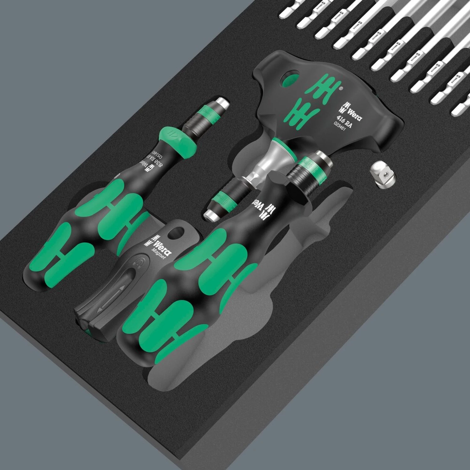 Wera 05150152001 24-delige 9752 Kraftform Kompakt Ratel-en doppenset in foam inlay - 1/4"-image