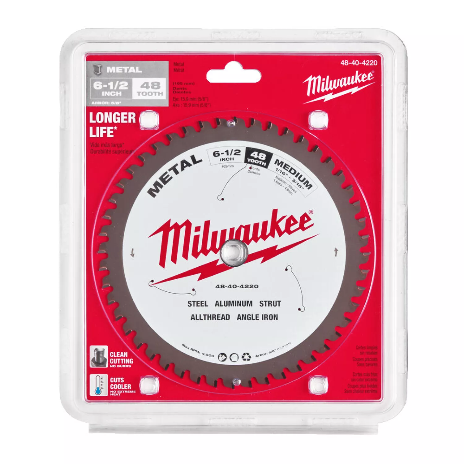 Milwaukee 48404220 Cirkelzaagblad - 165 x 15,87 x 48T-image