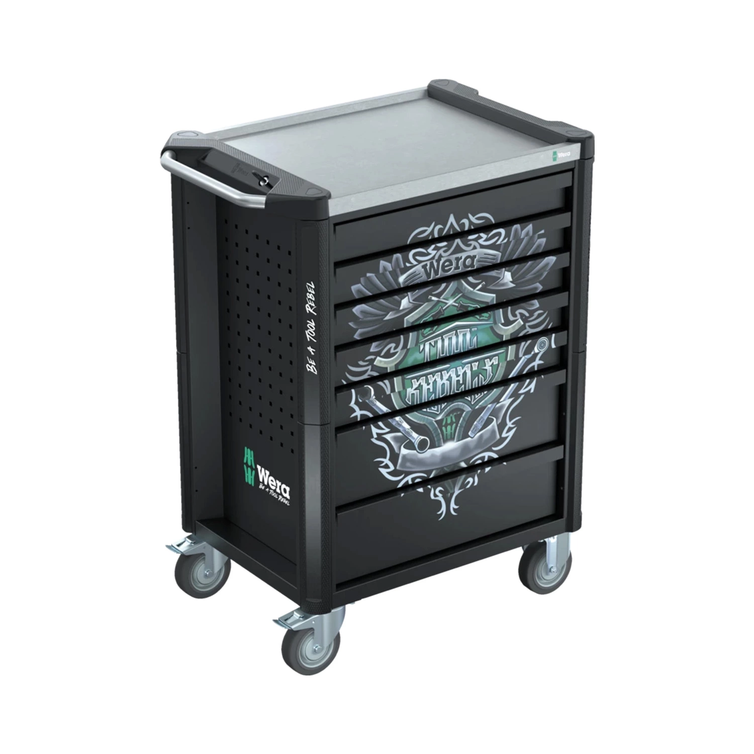 Wera 05150136001 9706 Tool Rebel Gereedschapswagen Stainless 2 gevuld - 191-delig - 7 laden