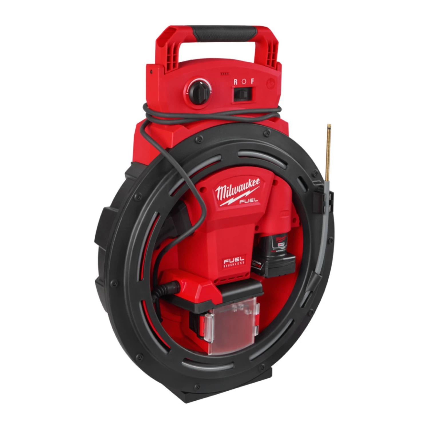 Milwaukee M12 HSFSM-602 12V Li-ion batterie haute vitesse nettoyeur de canalisations kit (2x 6,0Ah batterie) - 11m-image
