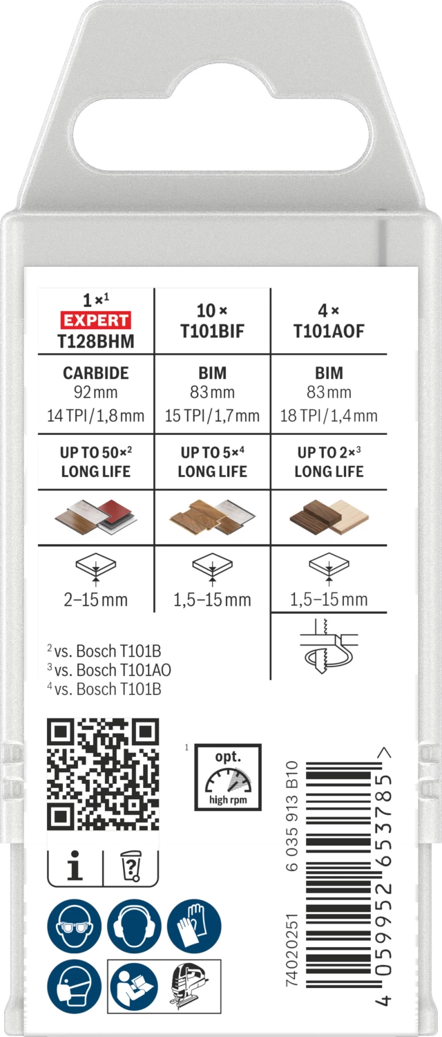 Bosch PRO Laminate Clean 15-delige decoupeerzaagbladenset - laminaat-image