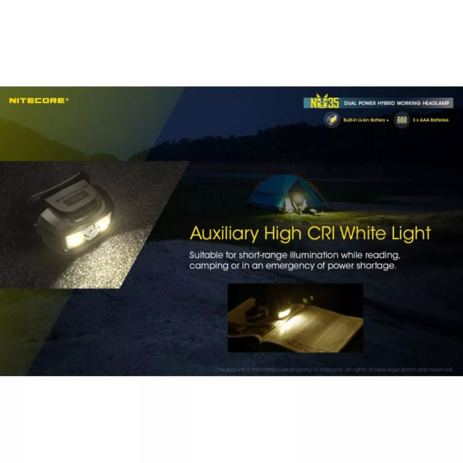 Nitecore NU35 Hoofdlamp - oplaadbaar - 460Lm - IP66-image