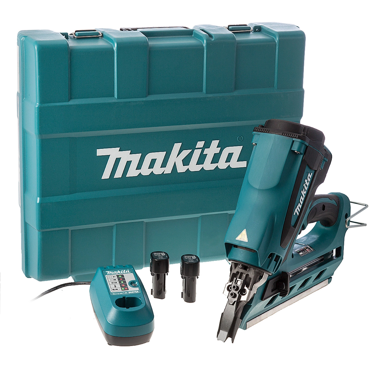 Makita GN900SE cloueur à gaz sans-fil 7,2V Li-ion (2x Batteries 1,0 Ah) dans coffret - 50-90 mm-image