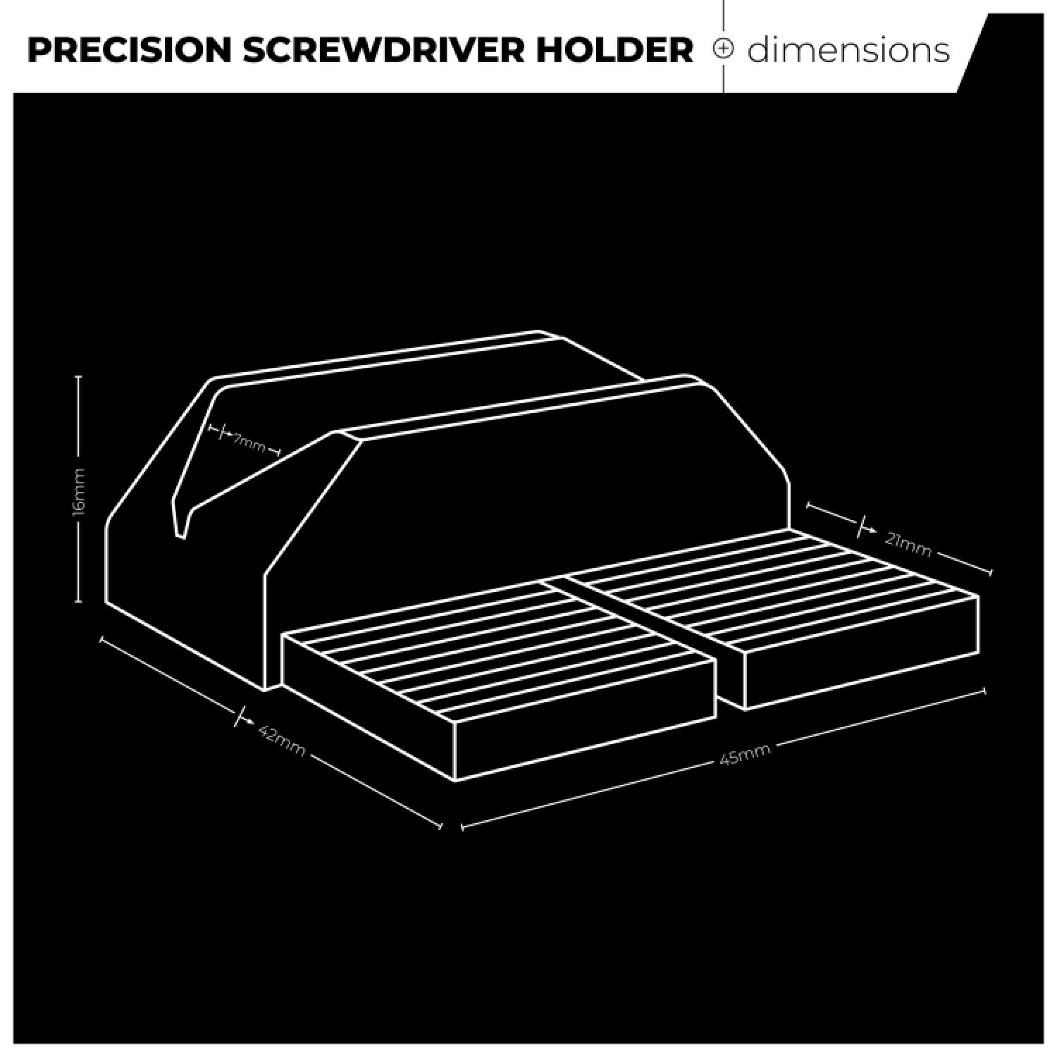 StealthMounts DHSP-SD-S-10 Drawer Hive Precisie Schroevendraaierhouder voor ladekast - zwart - 10 stuks-image