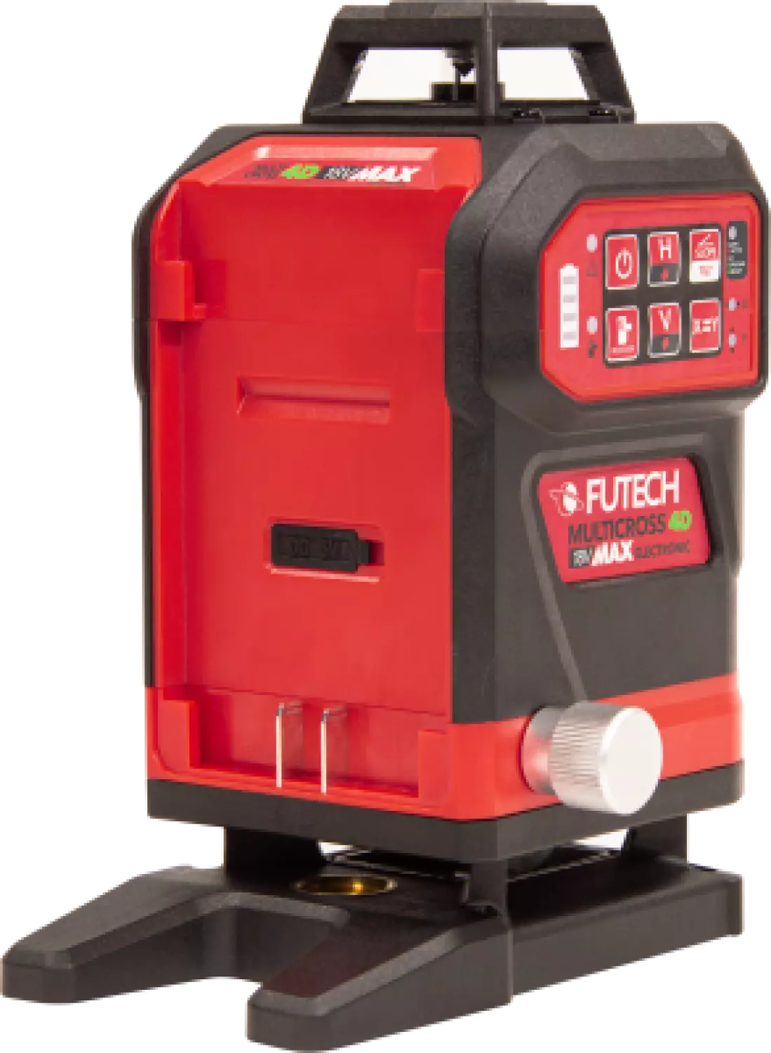 Futech Multicross 4D 18VMAX Laser électronique à lignes croisées avec trépied et télécommande - vert - 4 lignes - IP54-image
