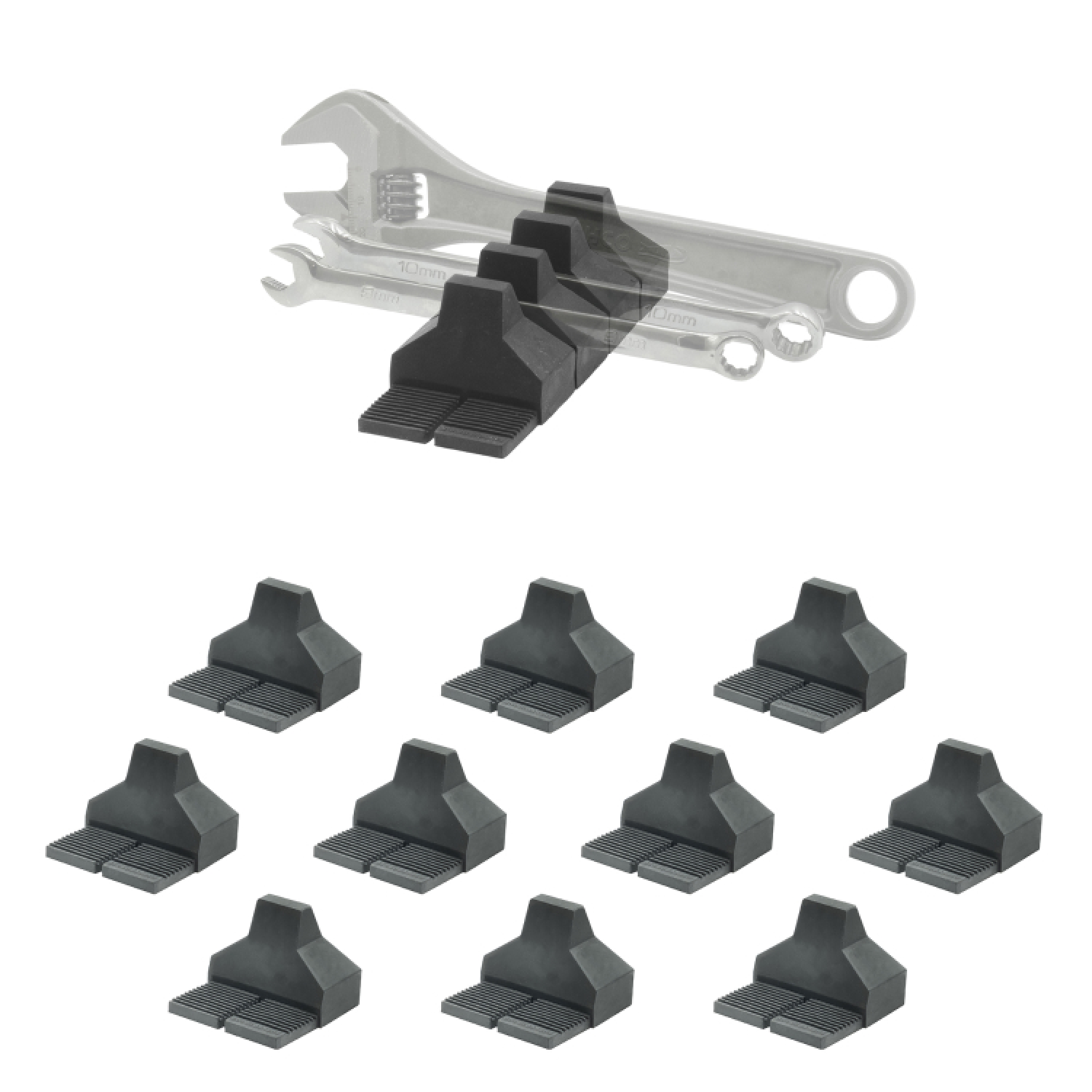 StealthMounts DHSP-SP-10 Support pour clés Drawer Hive pour commode - noir - 10 pièces-image