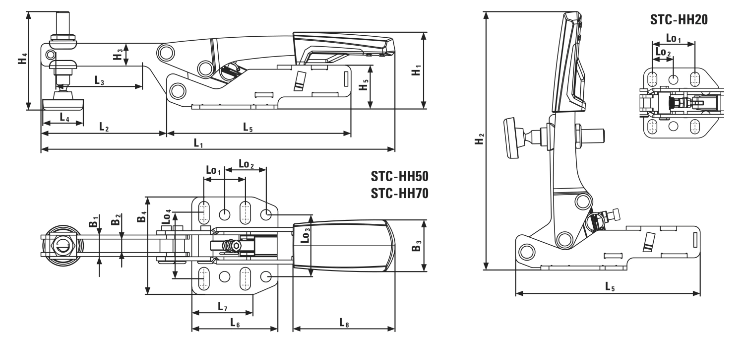Bessey STCHH50 - Sauterelle à serrage vertical - 40 x 35