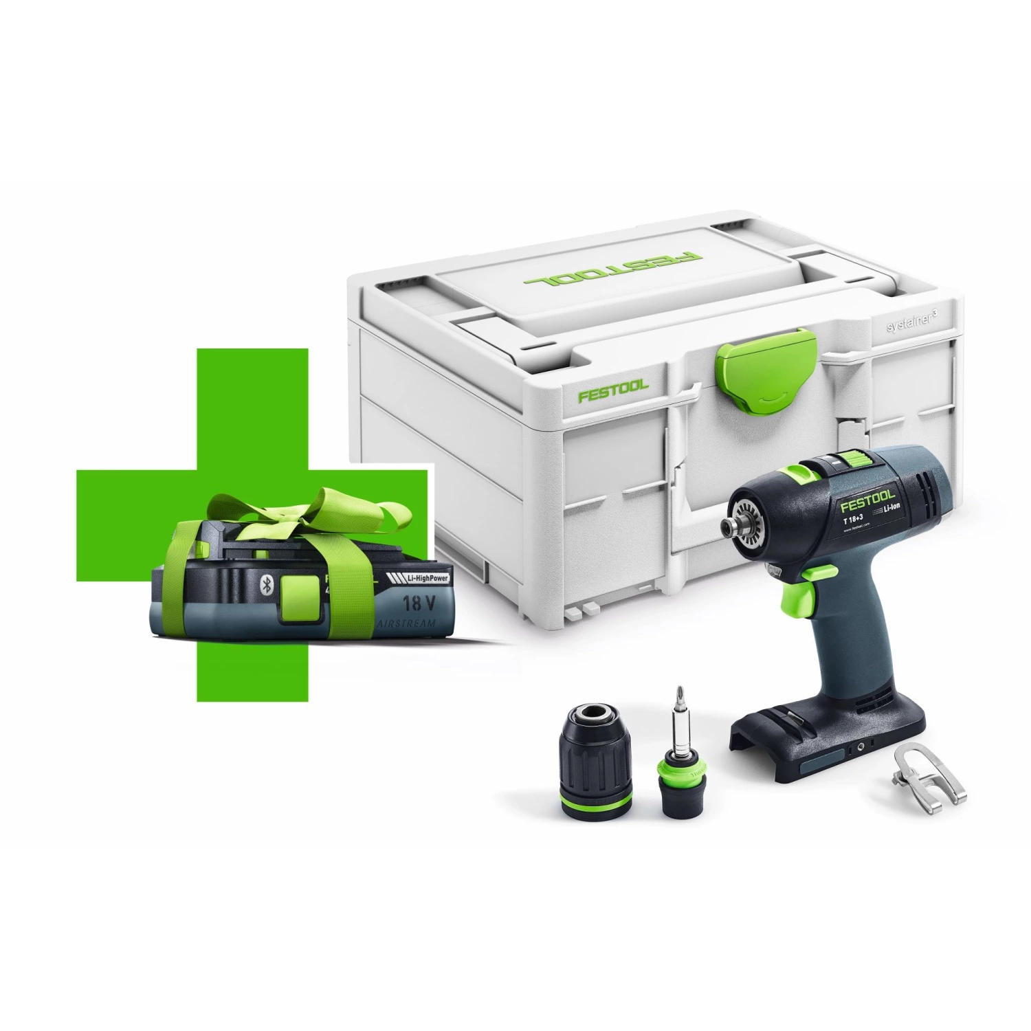 Festool T 18+3 18V Li-Ion accu Schroefboormachine in systainer - met 4.0Ah accu-image