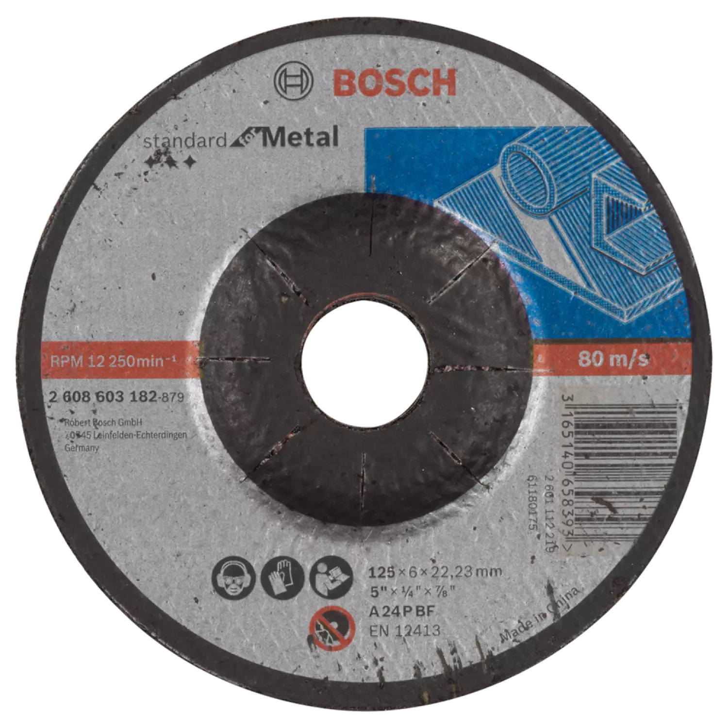 Bosch 2608603182 Standard Afbraamschijf - 125 x 6mm - Metaal-image