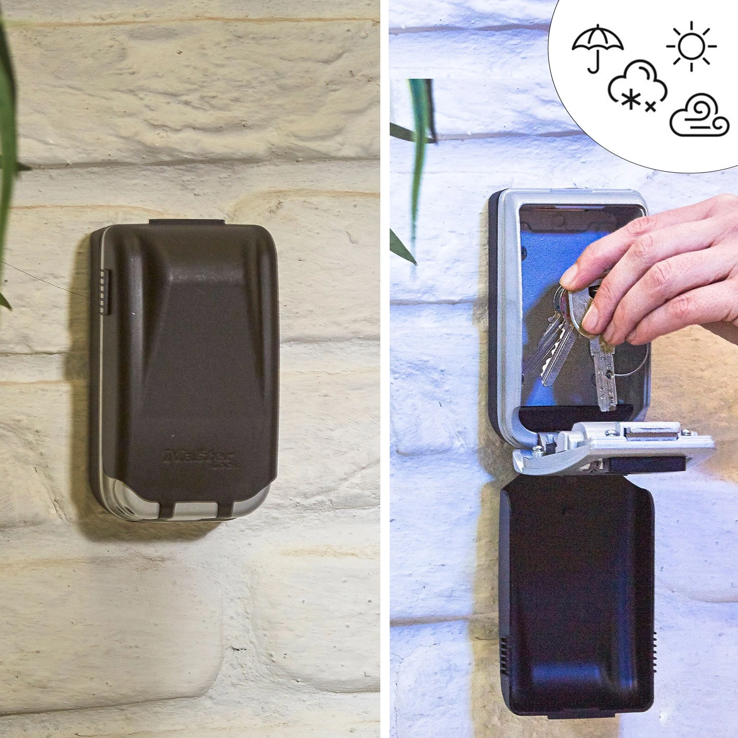 Master Lock 5425EURD - Boite à clés sécurisée rétroéclairée - Medium - Fixation murale-image