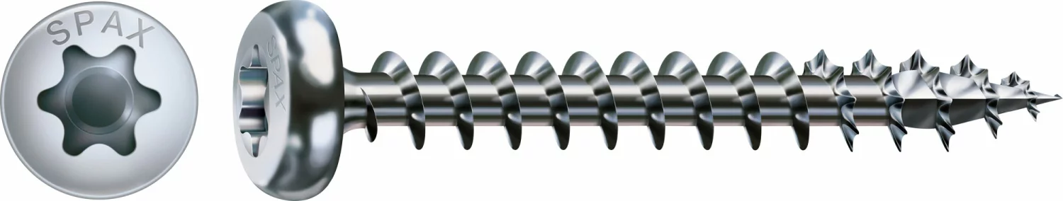 SPAX Universele schroeven cilinderkop - voldraad - T20 - 4.0x35 mm (100st)-image