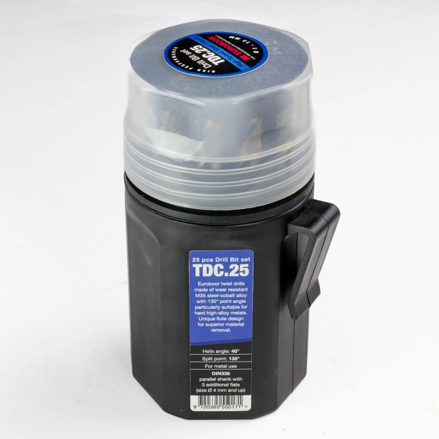 Euroboor TDC.25 25-delige HSS-Co spiraalborenset-image