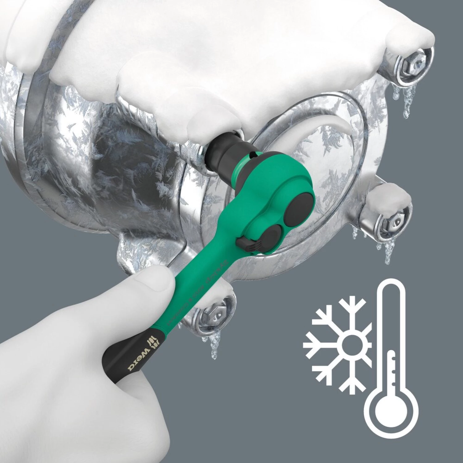 Wera 05150114001 16-delige 9724 8010 B Zyklop Comfort Ratel- en doppenset in foam inlay - 3/8"-image
