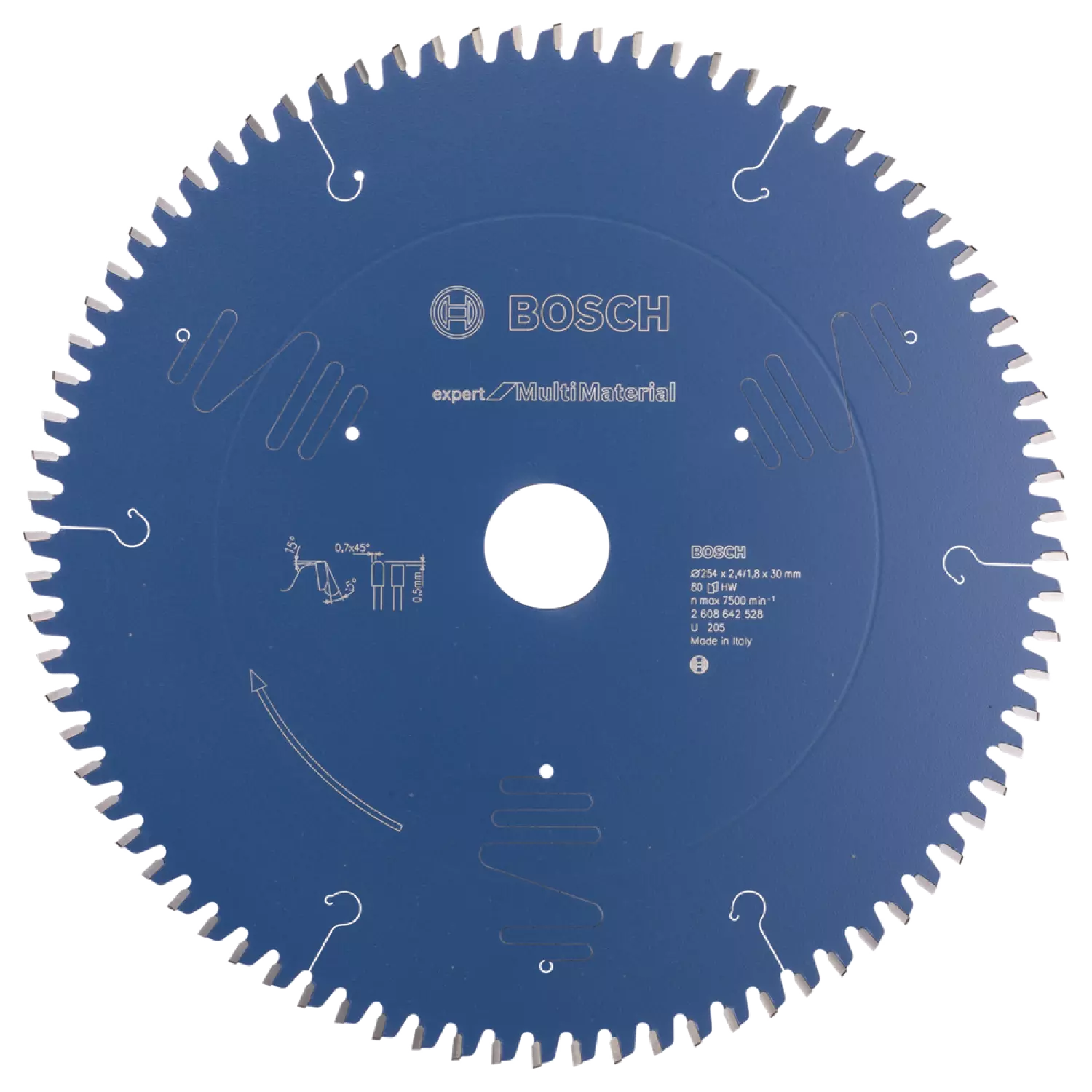 Bosch 2608642528 Expert Cirkelzaagblad - 254 x 30 x 80T - Hout / Epoxy / Aluminium / Kunststof-image