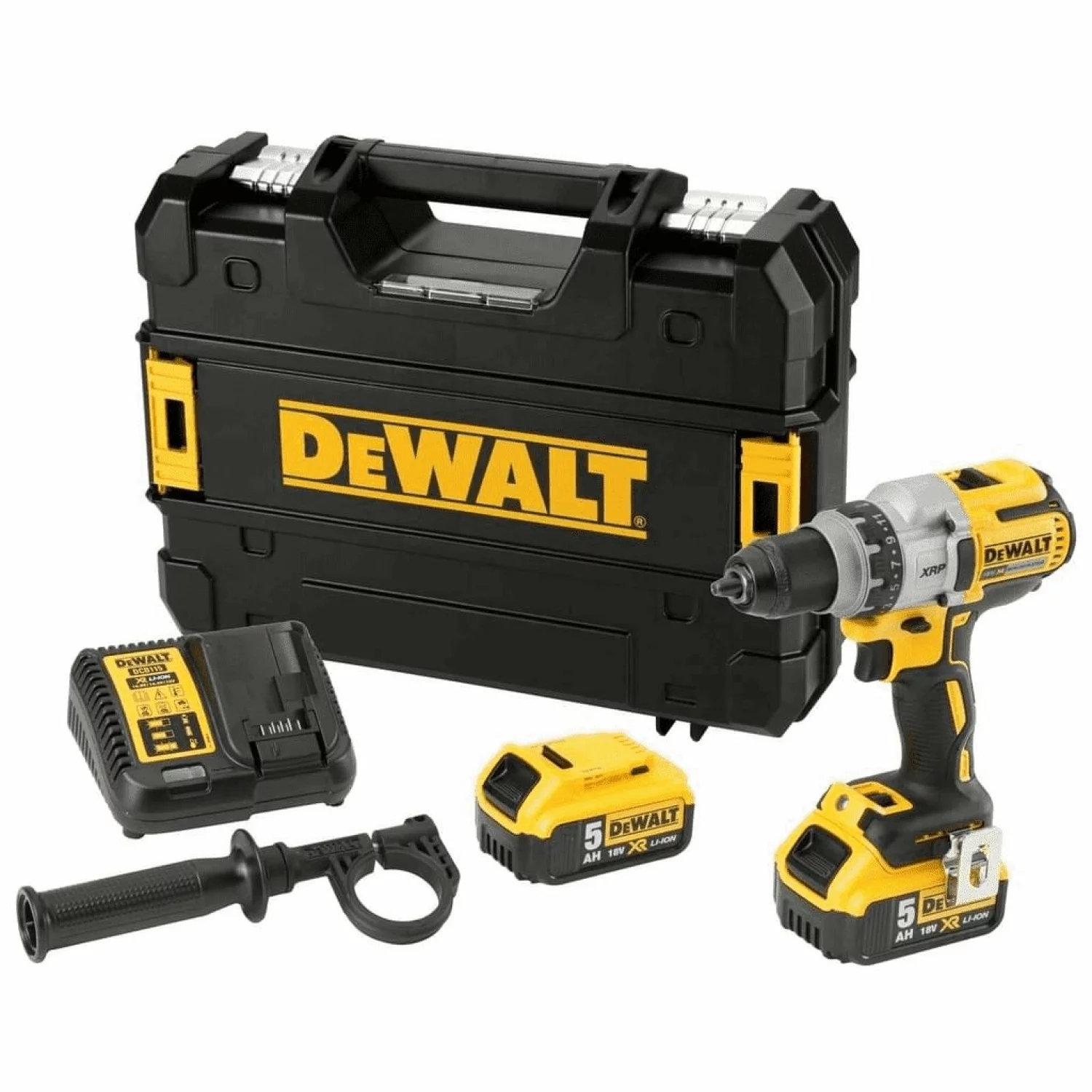 DeWALT DCD991P2 Vis / forage de batterie LI-ion 18V (batterie 2x 5,0h) dans le carbone de cas sans balais sans balais-image