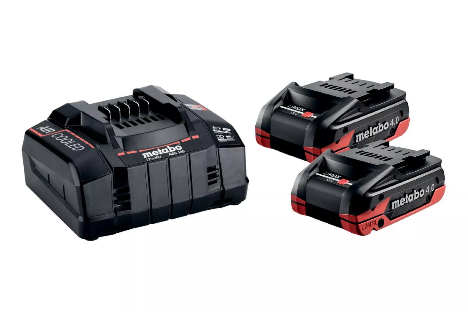Metabo 685306000 Set de démarrage batterie Li-ion 18V (2x batterie 4.0Ah) + chargeur dans Metabox (LiHDX)-image