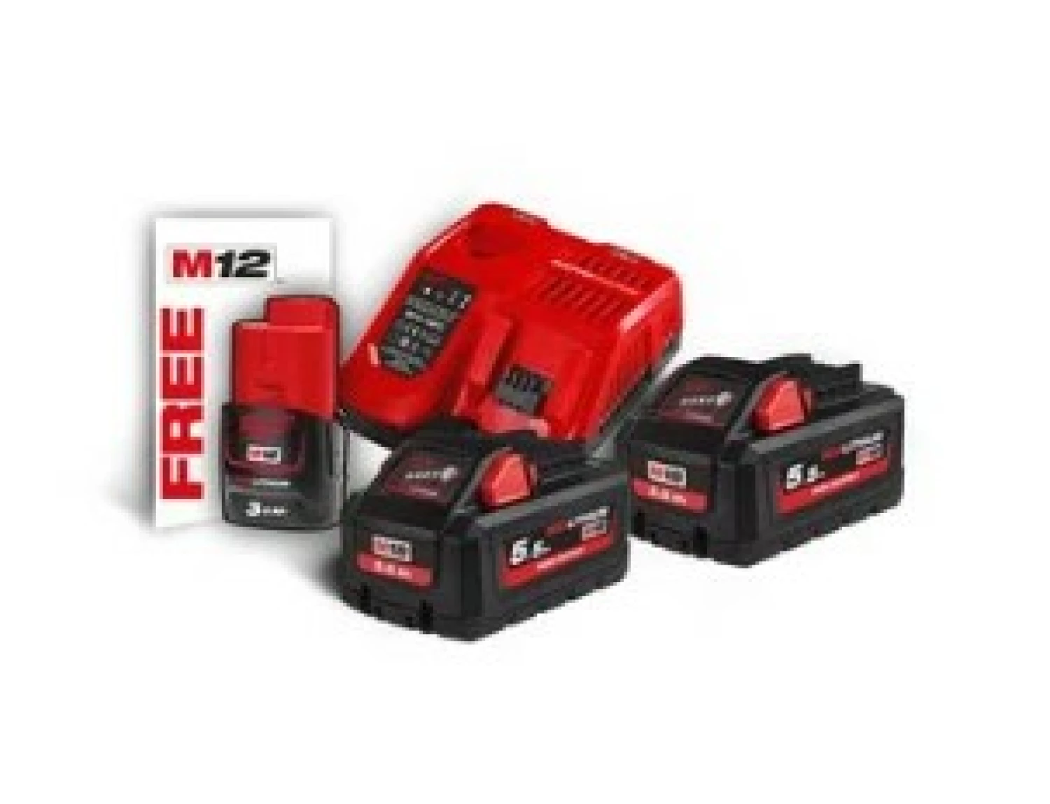 Milwaukee M18 HNRG-552 18V Li-Ion High Output NRG Starterset (2x 5.5Ah accu) + snellader-image