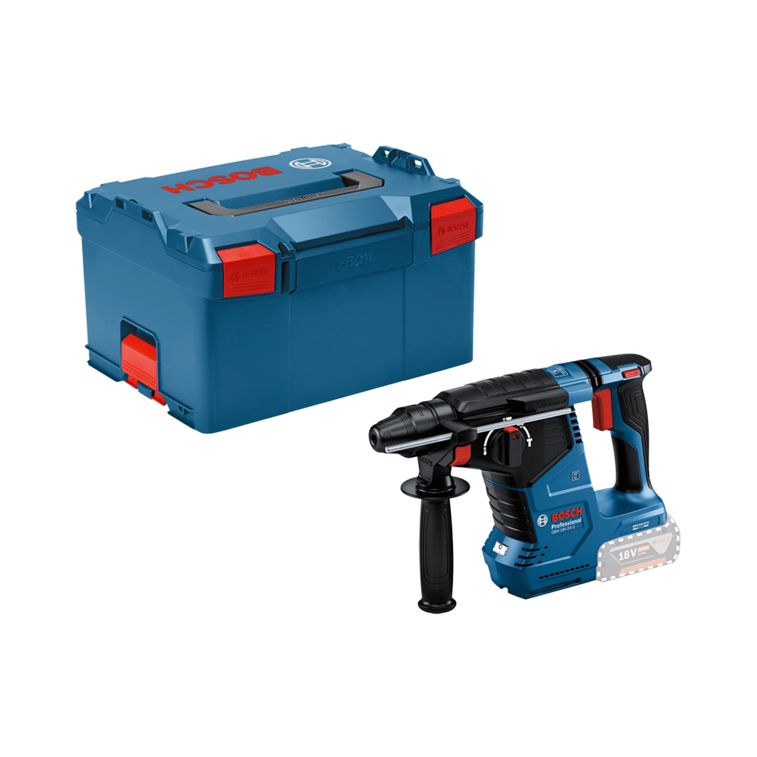 Bosch GBH 18V-24 C 18V Li-ion Accu SDS-Plus boorhamer body in L-Boxx - 2,4J - 30mm-image