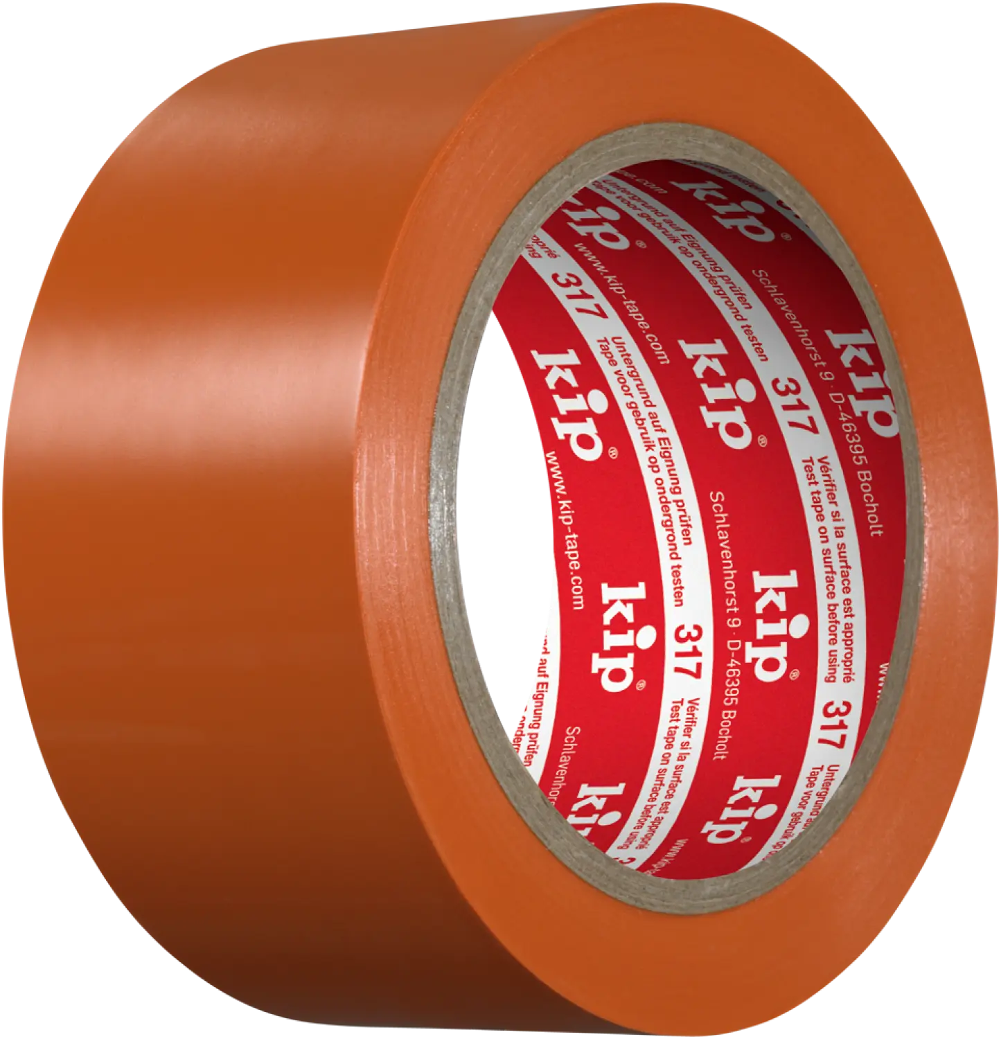 Kip Tape 317-65 Ruban de masquage en PVC Premium Plus - Lisse - Orange - 50 mm x 33 m