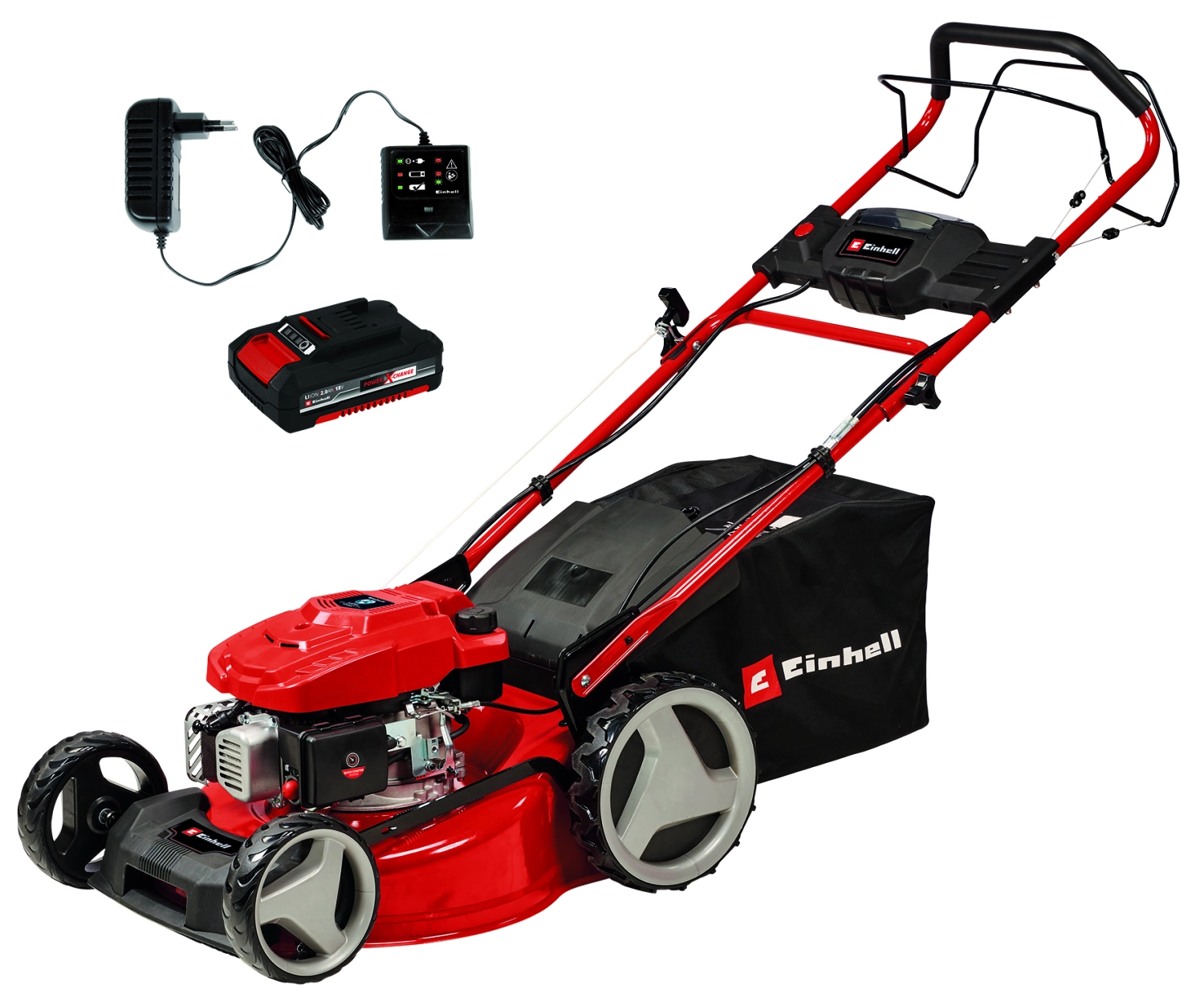 Einhell GC-PM 46 SM HW-E Li Benzine Grasmaaier - 146cc - 65L - 46cm-image