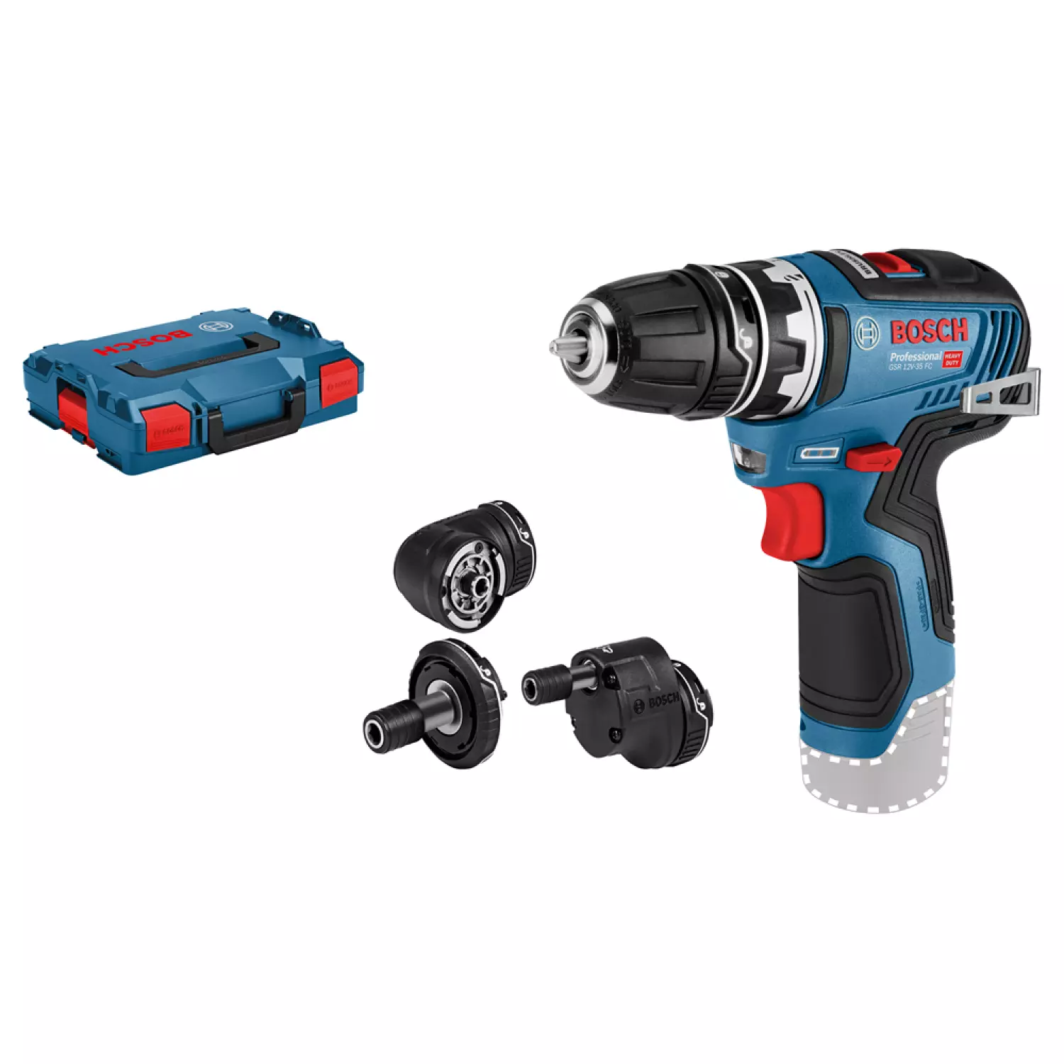 Bosch 06019H3003 - Perceuse-visseuse sans fil GSR 12V-35 FC C&G GFA 12-X/12-B/12-W/12-E, - machine seule-image