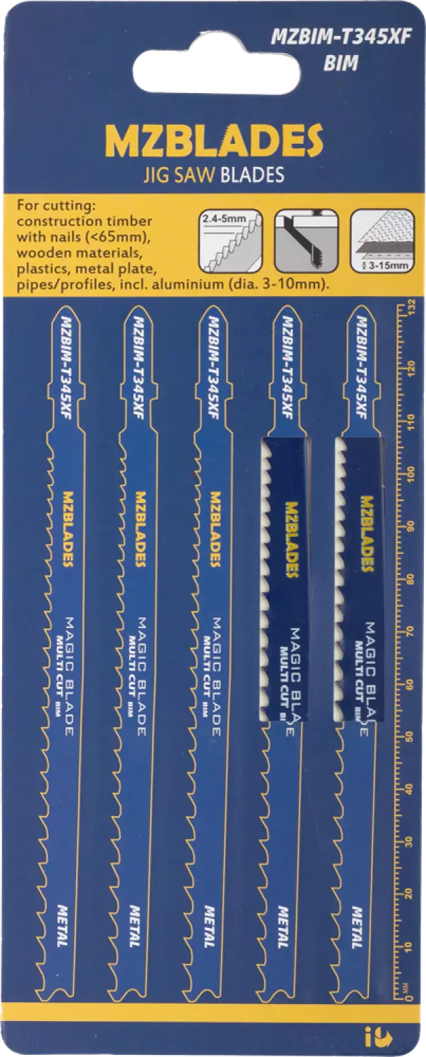 Multizaag MZBIM-T345XF Decoupeerzaagblad Staal - 5 stuks-image