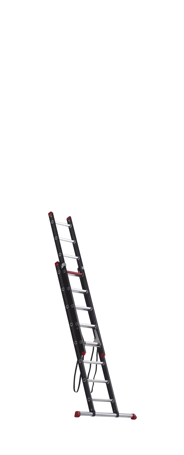 Altrex Mounter ZR 2040 Échelle réformée - Aluminium - 2 x 8 échelons - 4,85 m - avec barre de stabilité-image