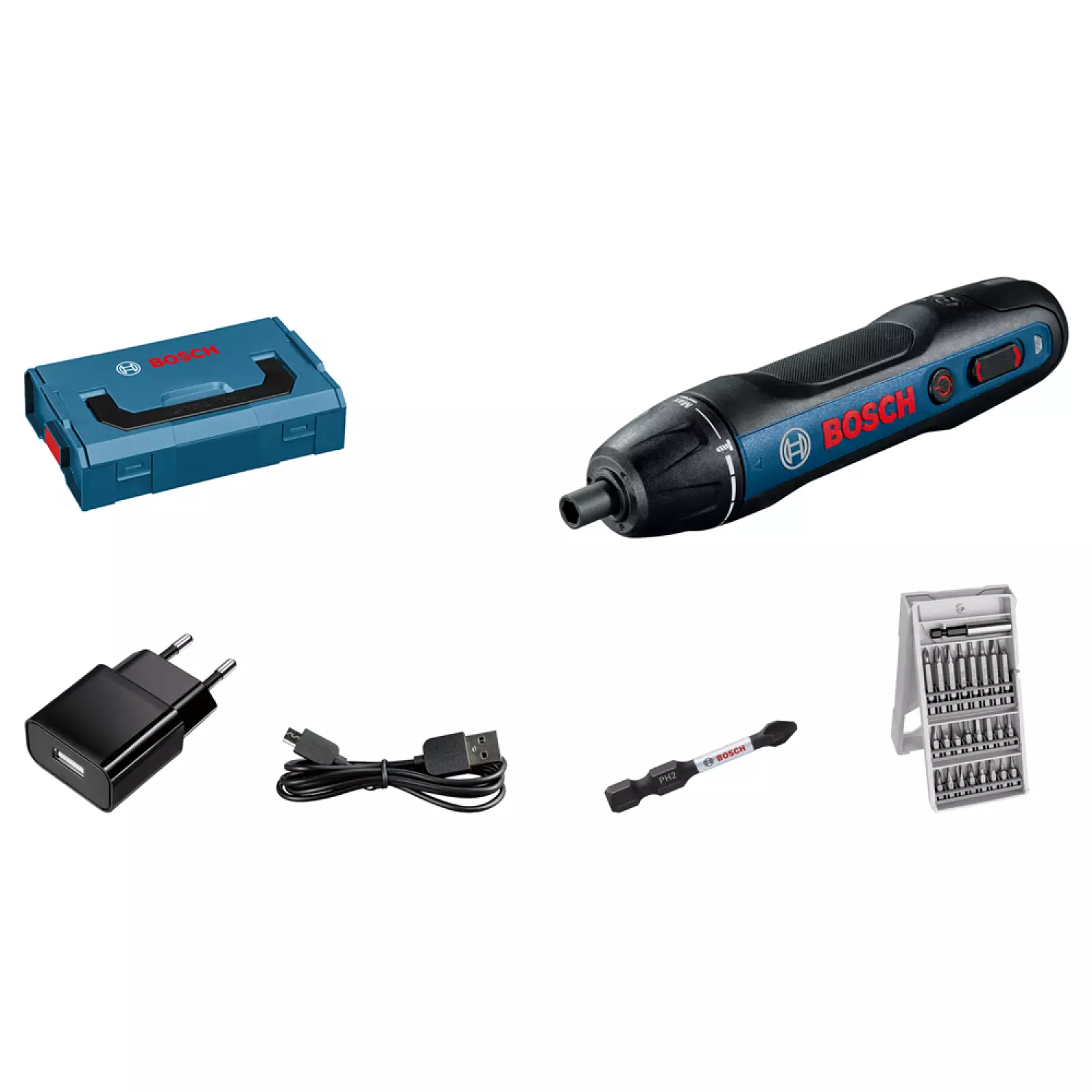 Bosch 06019H2101 3,6V Li-Ion accu schroevendraaier set incl. 25-delige bitset in mini L-Boxx - 5Nm - 1/4"-image