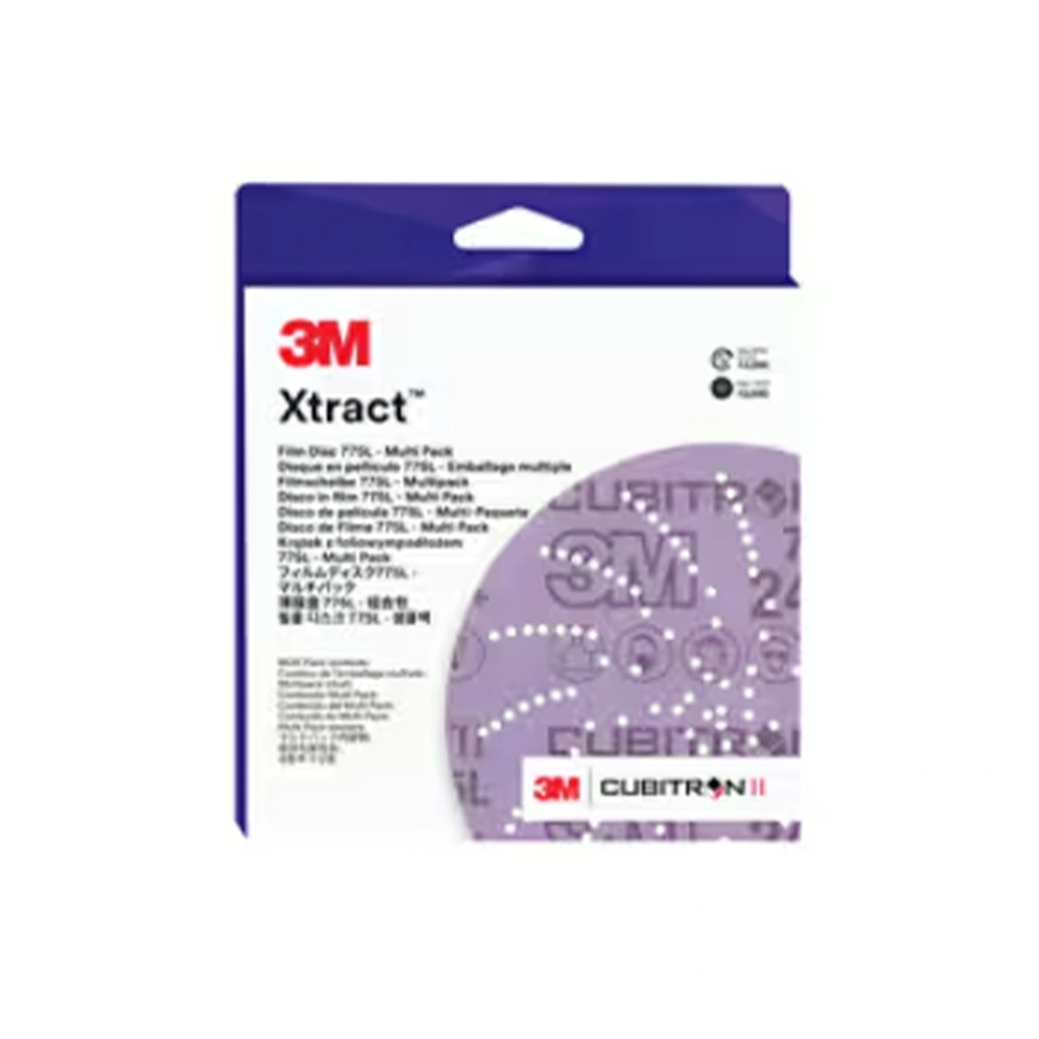 3M Xtract Cubitron II Schuurschijvenset 775L Multihole Multi-Grade - 125mm - K80-K220 - 15st