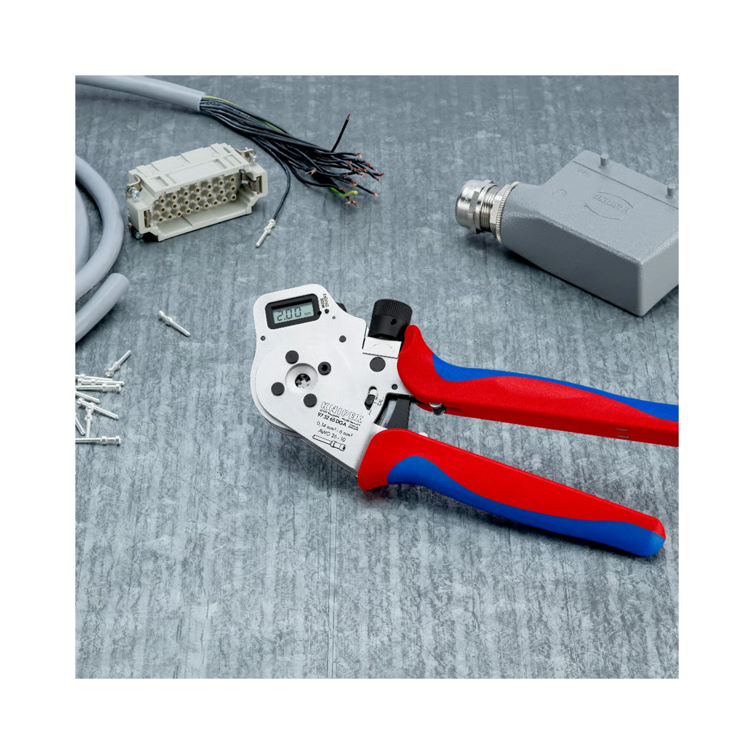 Knipex 97 52 63 A Krimptang voor gedraaide contacten - 175mm - 0,08-2,5mm²