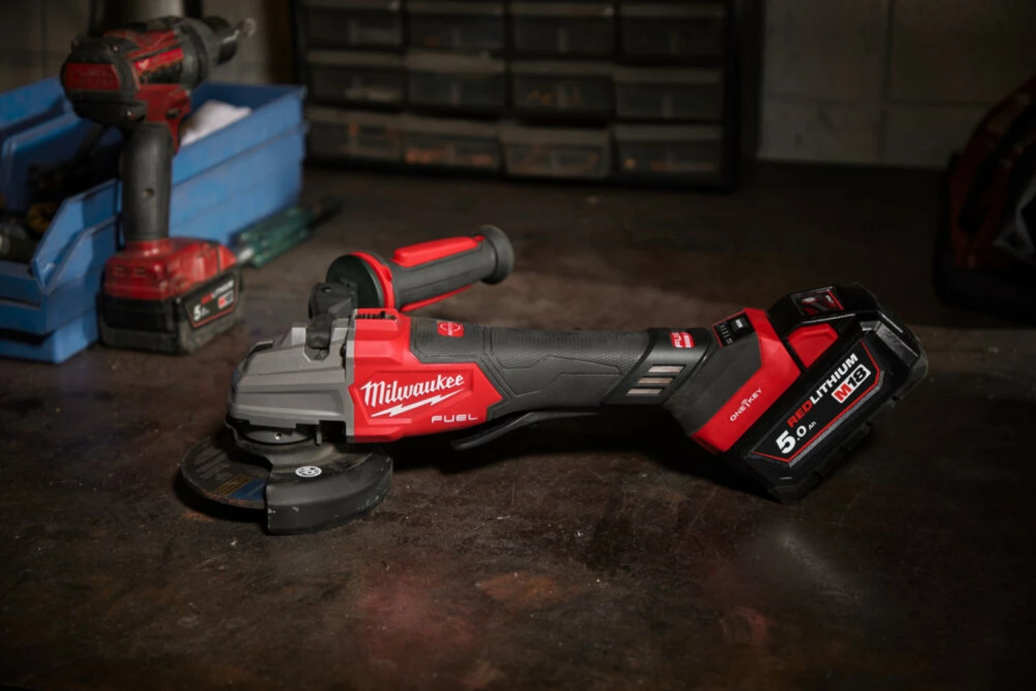 Milwaukee M18 FSAGSVO125X-502X FUEL Haakse slijper (2x 5.0AH accu) - 125mm - in HDBox-image