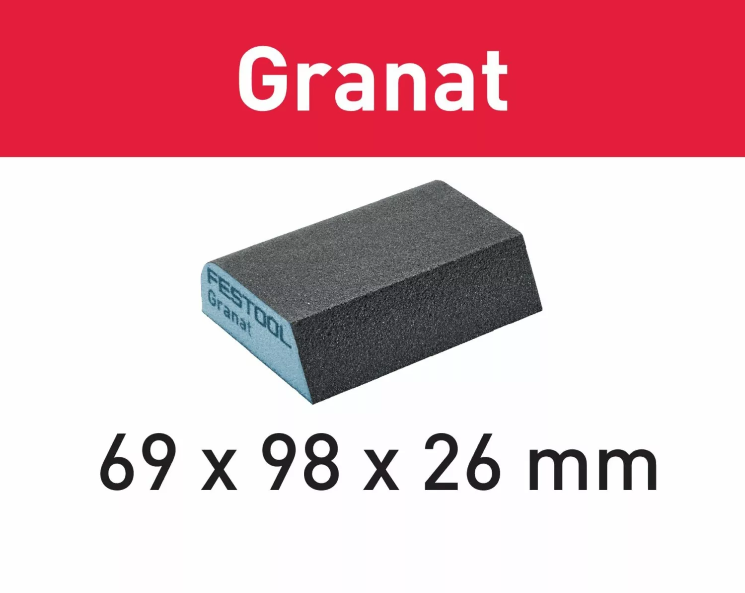 Festool GRANAT 69x98x26 120 CO GR/6 Schuurblok - K120 (6st)-image