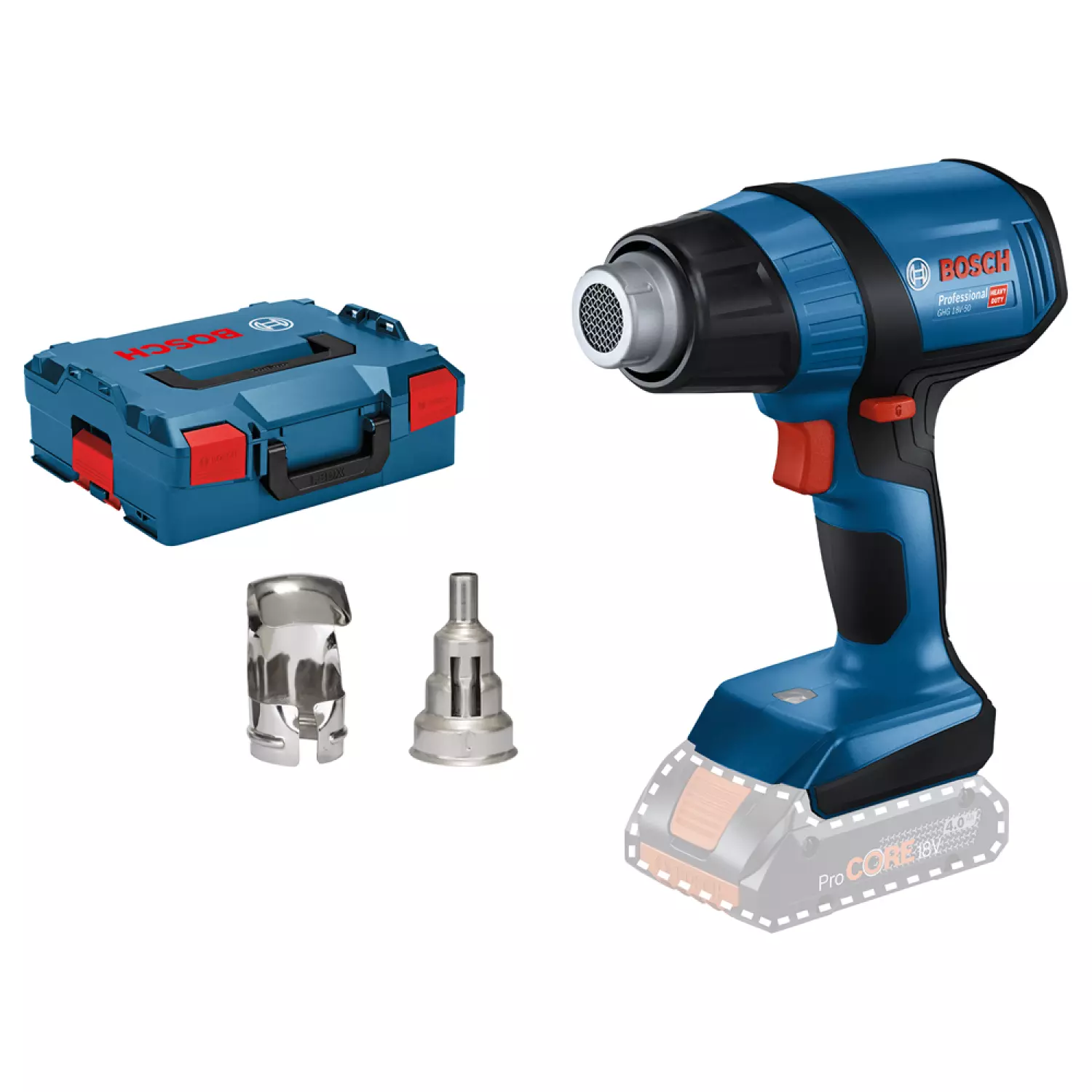 Bosch GHG 18V-50 Pistolet à air chaud sans fil - 18V Li-ion - L-boxx - Machine seule-image