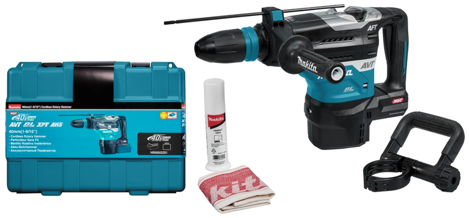 Makita HR005GZ01 Perforateur burineur sans-fil - XGT 40V max Li-ion - Machine seule - Émetteur AWS - Coffret-image